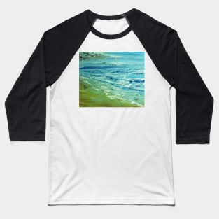 Green Hills Beach 1, from my original acrylic painting on canvas, by Geoff Hargraves Baseball T-Shirt